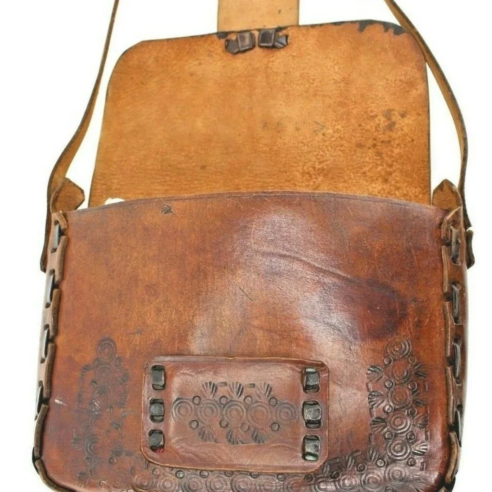 Women's Vintage Brown Handmade Leather Messenger, Shoulder, Satchel Handbag